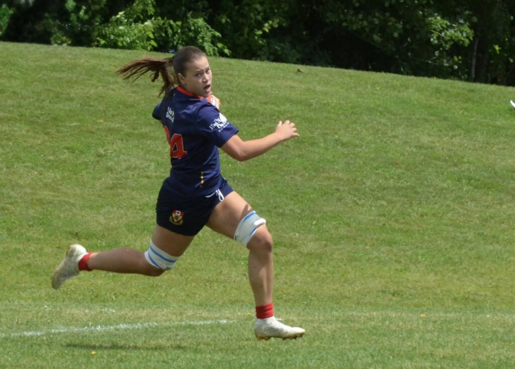 Player running with the ball